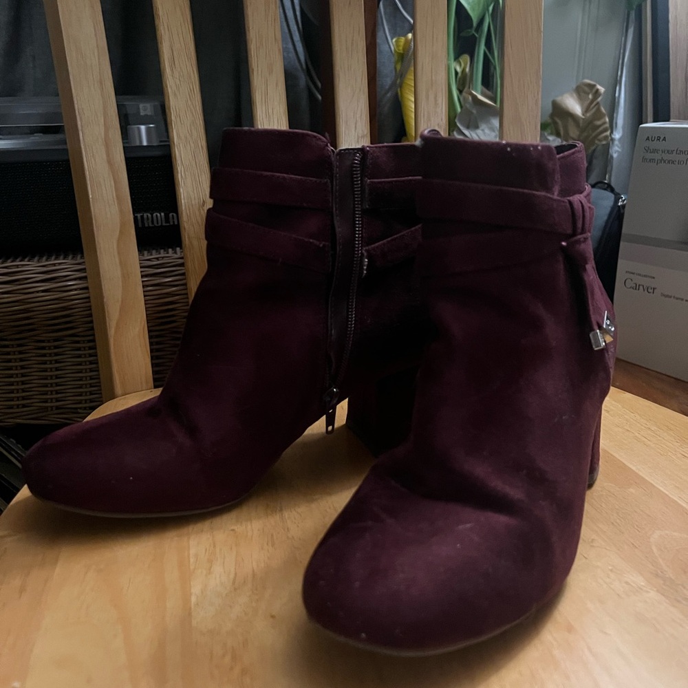 Kelly & Katie Rich Burgundy Ankle Booties